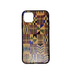 Kente Pattern Protective iPhone 11 Case💛💚💙🖤📱